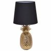Tischleuchte ANANAS - gold-schwarz - 45 cm hoch