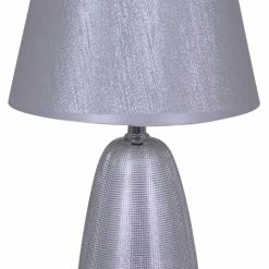 Tischleuchte SIMPLY CERAMICS - silber - 37 cm hoch