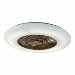 LED-Deckenleuchte VENTURA - weiß-chrom - mit Ventilator