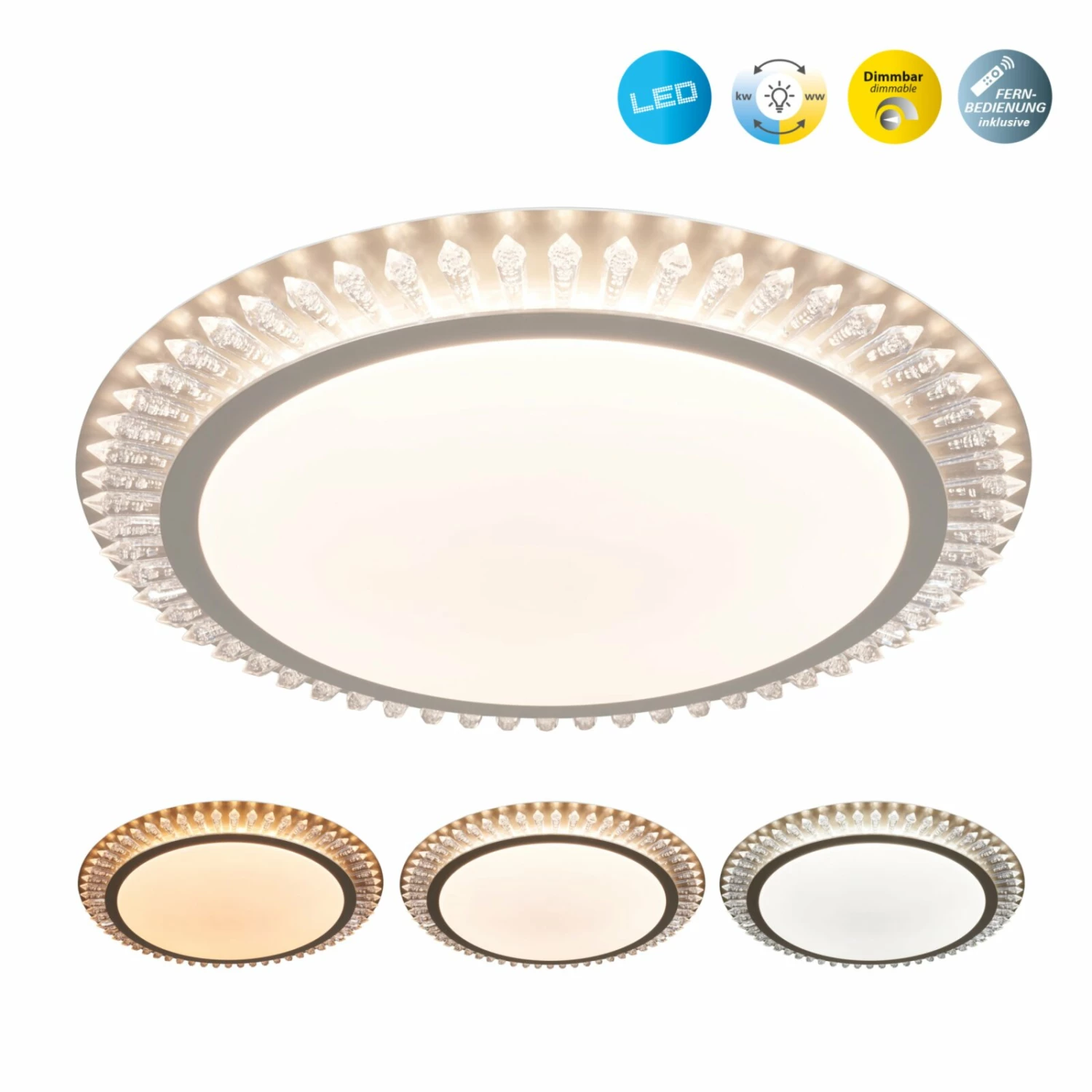 LED-Deckenleuchte MADISON - goldfarbig - Ø 48 cm – Bild 4