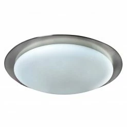 LED-Deckenleuchte TURIN - weiß-alufarben- Ø 42,5 cm