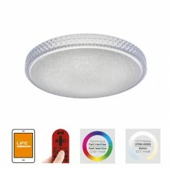 LED-Deckenleuchte - transparent - Sternenhimmel - SmartHome