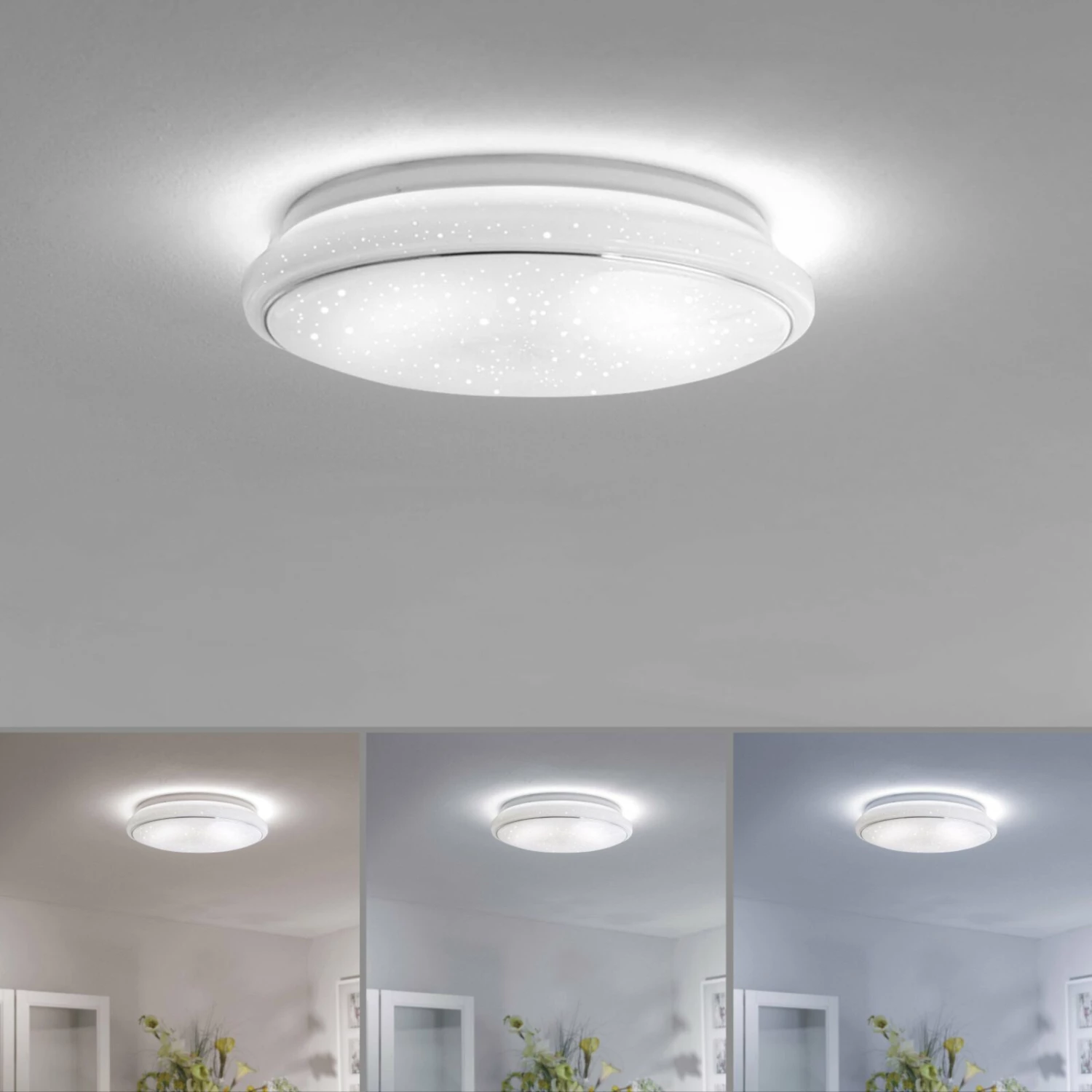 LED-Deckenleuchte - weiß - SmartHome - mit Fernbedienung - 59 cm – Bild 4
