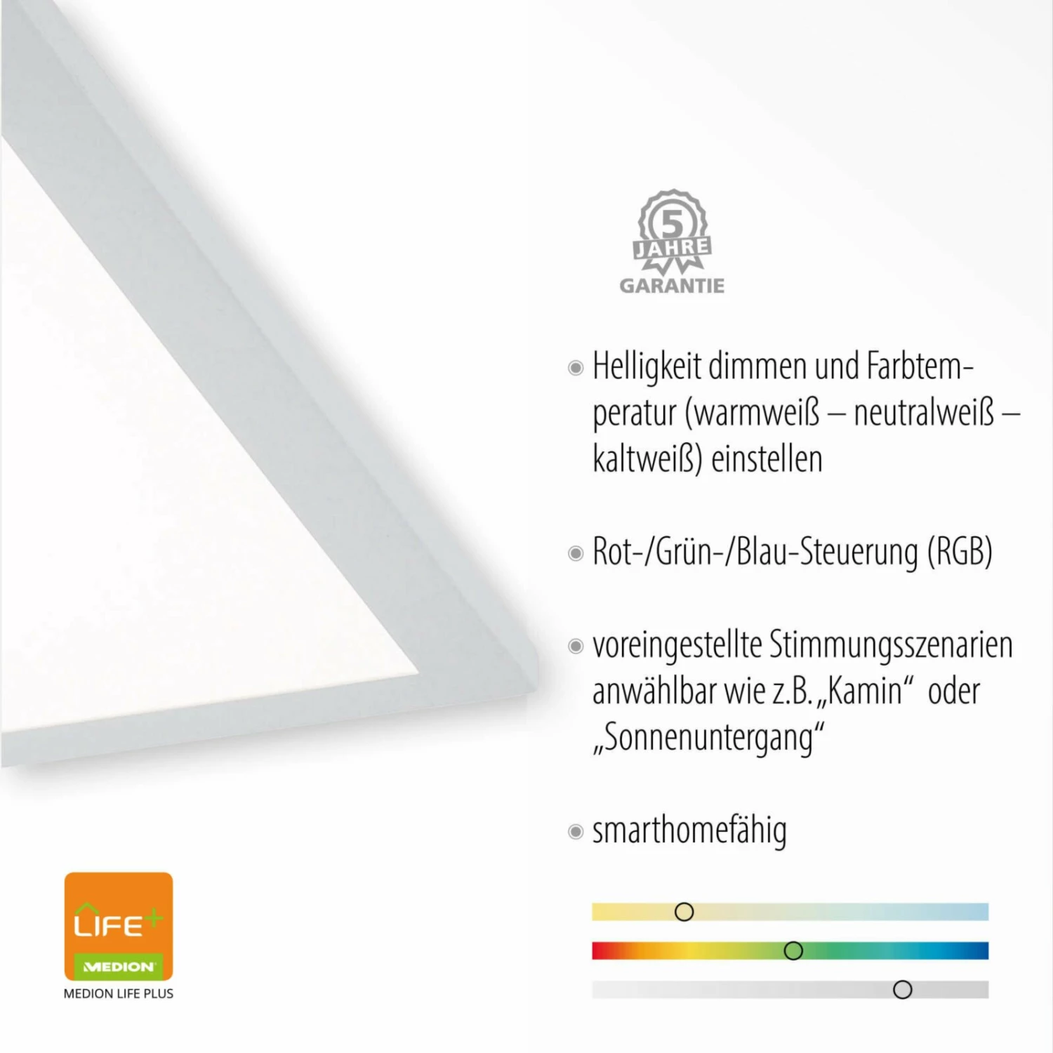 LED-Deckenleuchte - weiß - SmartHome - 45 cm – Bild 2