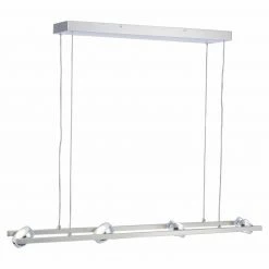 LED-Pendelleuchte - stahlfarben - SmartHome - 4-flammig