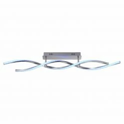LED-Deckenleuchte - stahlfarben - SmartHome - RGB - 110 cm lang