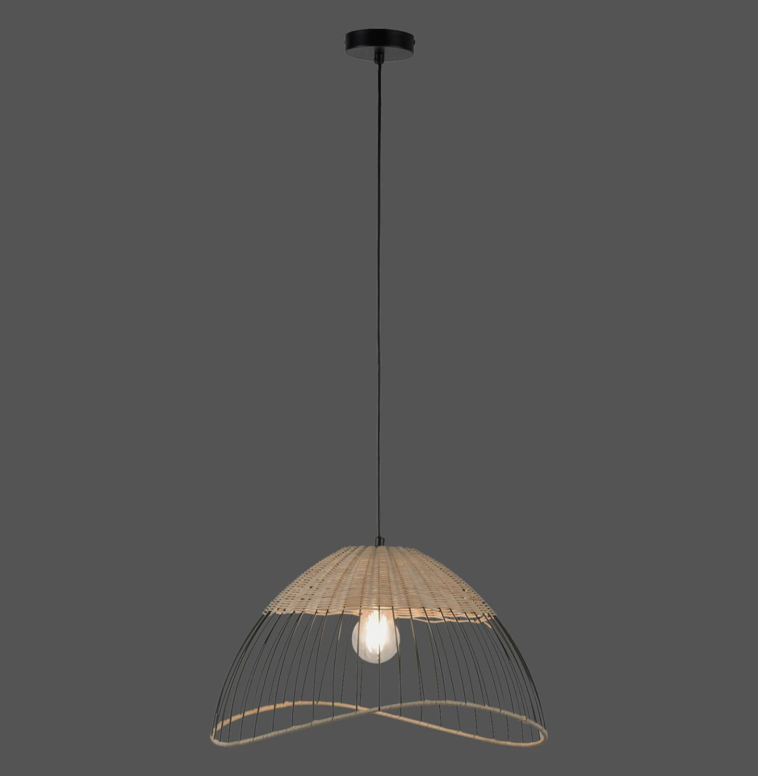 Pendelleuchte - holz-natur - Rattan – Bild 2