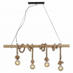 Pendelleuchte - beige-schwarz - 120 cm