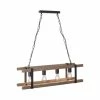 Pendelleuchte - 4-flammig - holz-natur - 75 cm lang
