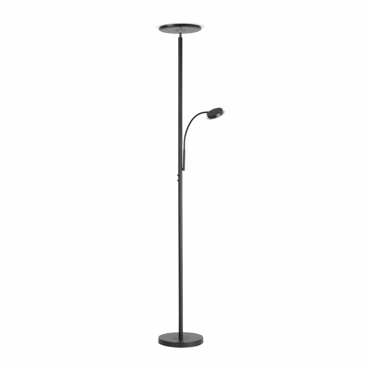 LED-Stehleuchte - schwarz - dimmbar - 2-flammig - 193 cm – Bild 3