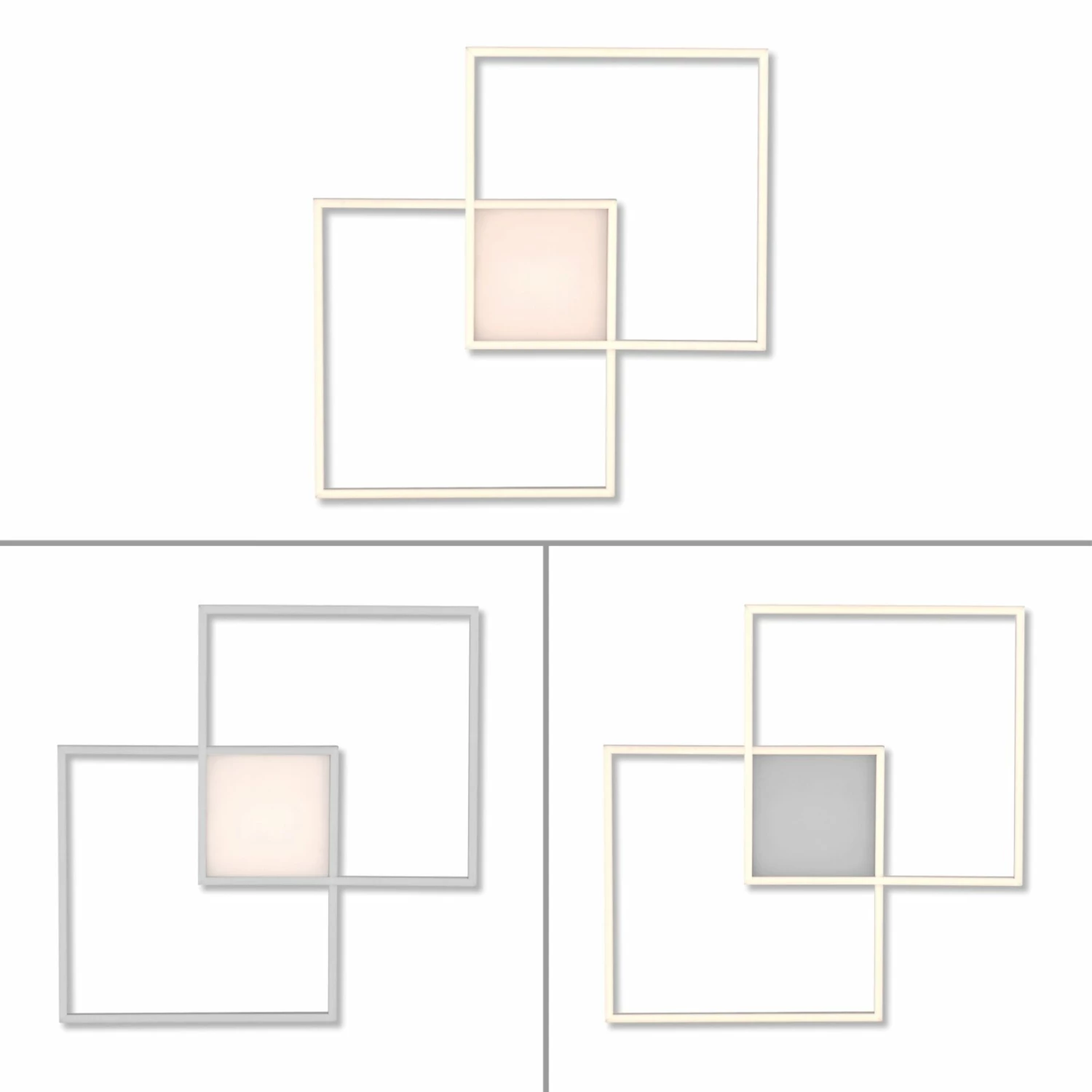 LED-Deckenleuchte - stahlfarben - dimmbar - Serienschalter – Bild 3