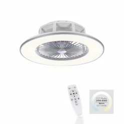 LED-Deckenleuchte mit Ventilator - stahl - dimmbar