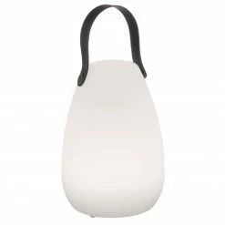 LED-Akku-Tischlampe - weiß-schwarz - RGB - 20 cm hoch