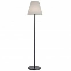 LED-Stehleuchte - schwarz-weiß - 157 cm hoch