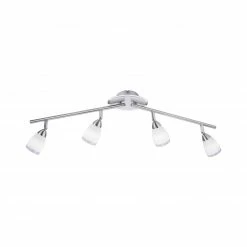 LED-Deckenleuchte - stahlfarben - 4-flammig