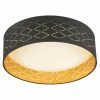 LED-Deckenleuchte - weiß-schwarz-gold - 40 cm