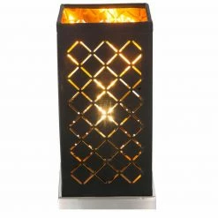 Tischleuchte - gold-schwarz - Nickel matt - mit Wippschalter