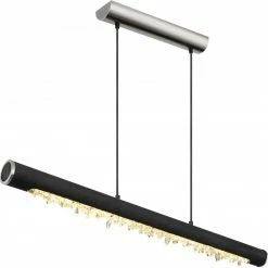 LED-Pendelleuchte - Nickel matt-Burned Wood - Memory-Funktion - 100 cm