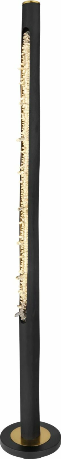 LED-Stehleuchte - Burned Wood-goldfarben - dimmbar - 151 cm