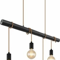 Pendelleuchte - schwarz-matt - Material - 120 cm hoch