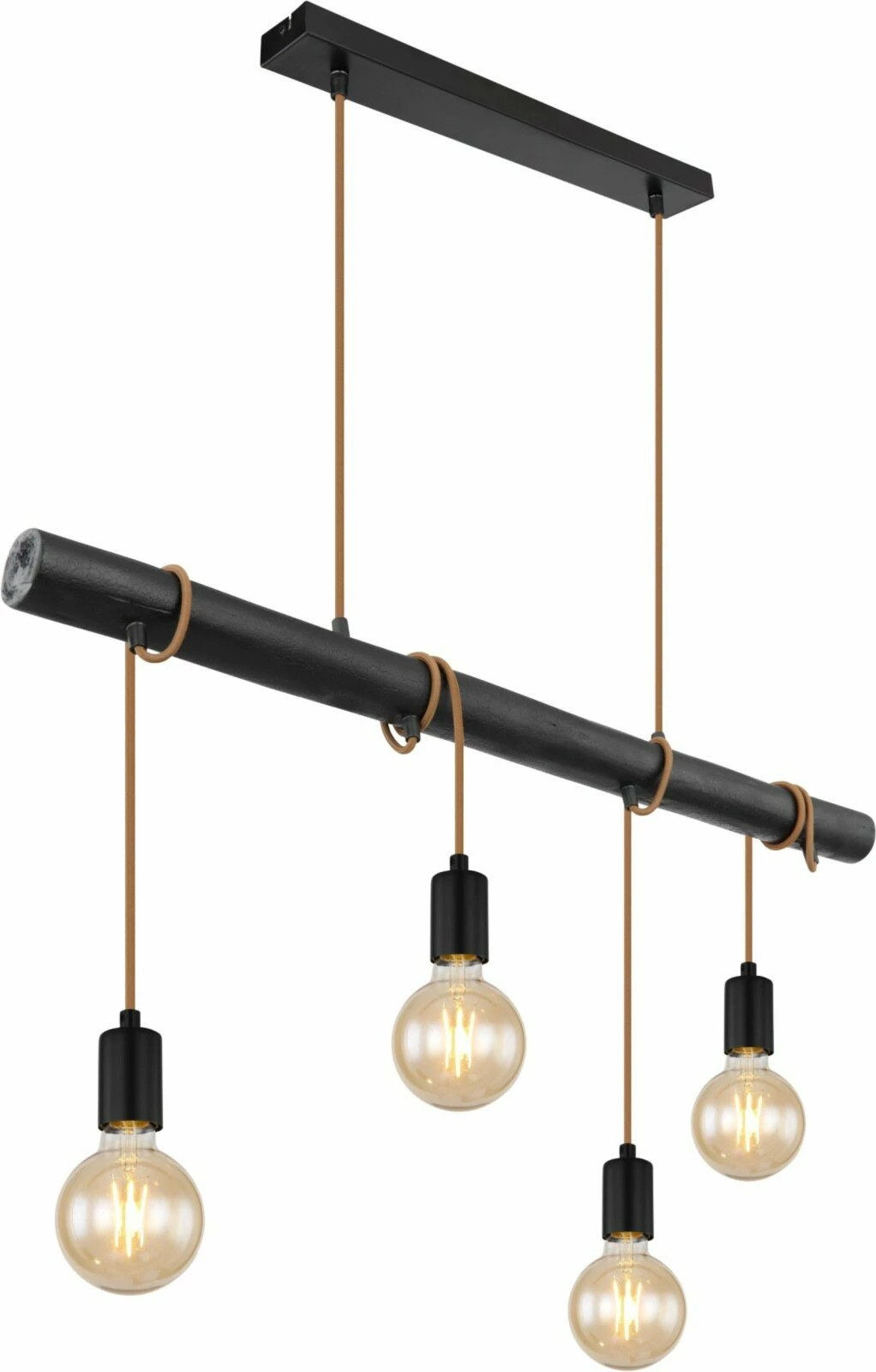 Pendelleuchte - schwarz-matt - Material - 120 cm hoch