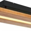 LED-Deckenleuchte - Holz-schwarz matt - 80 cm