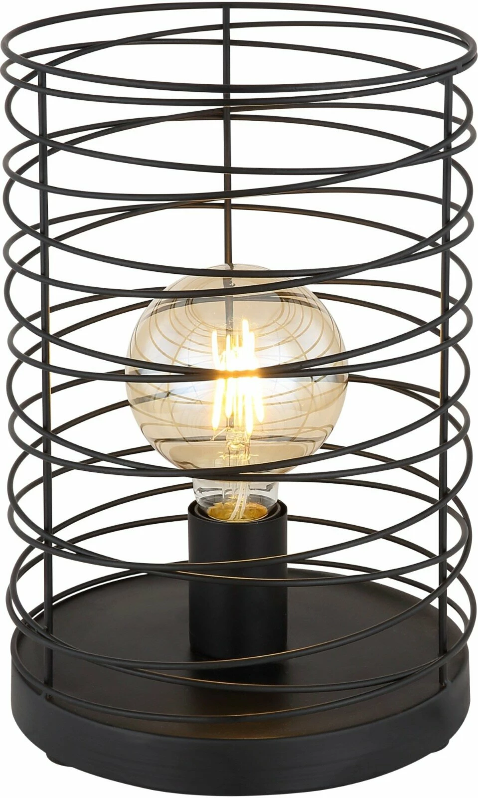 Tischleuchte - schwarz - Metall - 30 cm hoch