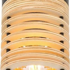 Deckenleuchte - schwarz - Holz - 1-flammig