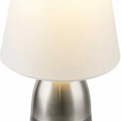Tischlampe - weiß - Nickel matt - Touchfunktion