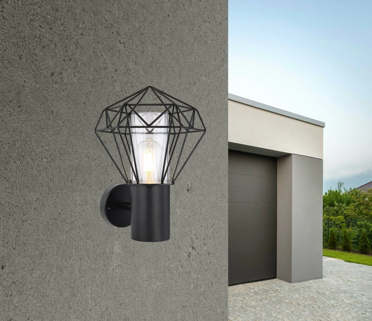 Außenleuchte - schwarz - Metall - 31 cm hoch – Bild 2