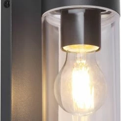 Wand-Außenleuchte - anthrazit - Aluminium - 25 cm hoch