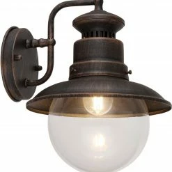 Wand-Außenleuchte - rostfarben - Stahl