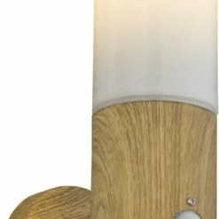Wand-Außenleuchte - Holzoptik - mit Bewegungsmelder
