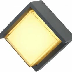 LED-Wand-Außenleuchte - anthrazit - Aluminium - Rautenform
