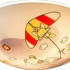 Kinder-Deckenleuchte - weiß - mit bunten Tiermotiven - Ø 30 cm