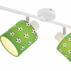 Deckenstrahler - weiß-grün - Fußball - 4-flammig