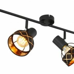 Deckenstrahler - schwarz-goldfarben - 4-flammig