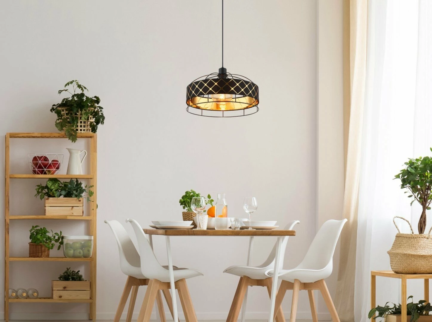 Pendelleuchte - schwarz-goldfarben - Ă 40 cm â Bild 2