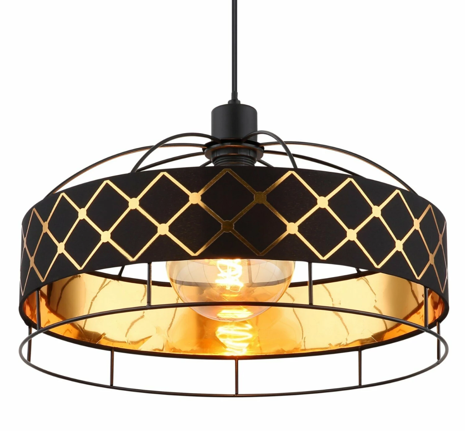 Pendelleuchte - schwarz-goldfarben - Ă 40 cm â Bild 3