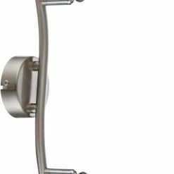 LED-Wandstrahler - Nickel matt - Glas satiniert - 28 cm