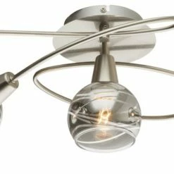 LED-Deckenleuchte - Nickel matt - schwenkbare Spots