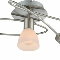 Deckenleuchte - Nickel matt - Metall - 61 cm breit