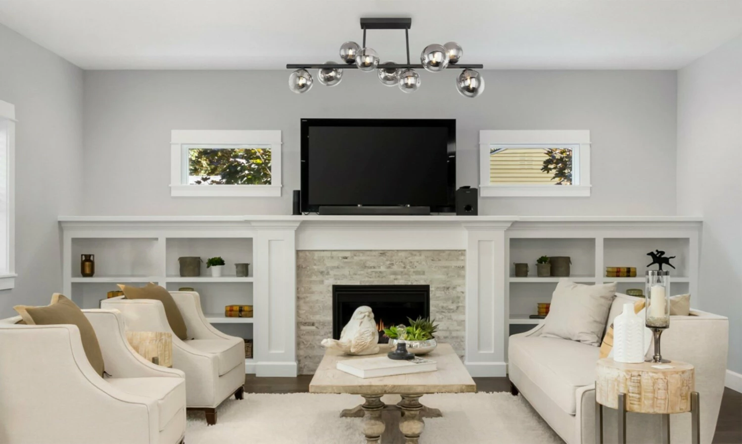 LED-Deckenlampe - schwarz matt - Metall - 80 cm breit – Bild 2