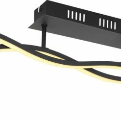 Deckenlampe - schwarz - Metall - 88 cm breit