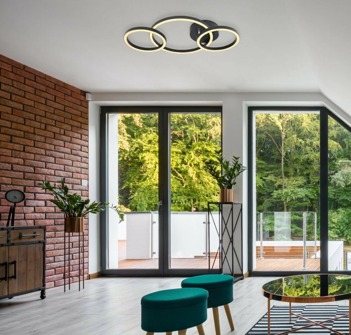 LED-Deckenleuchte - schwarz - 54,5 cm – Bild 2