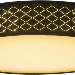 LED-Deckenleuchte - schwarz-gold - Nickel matt - 60 cm