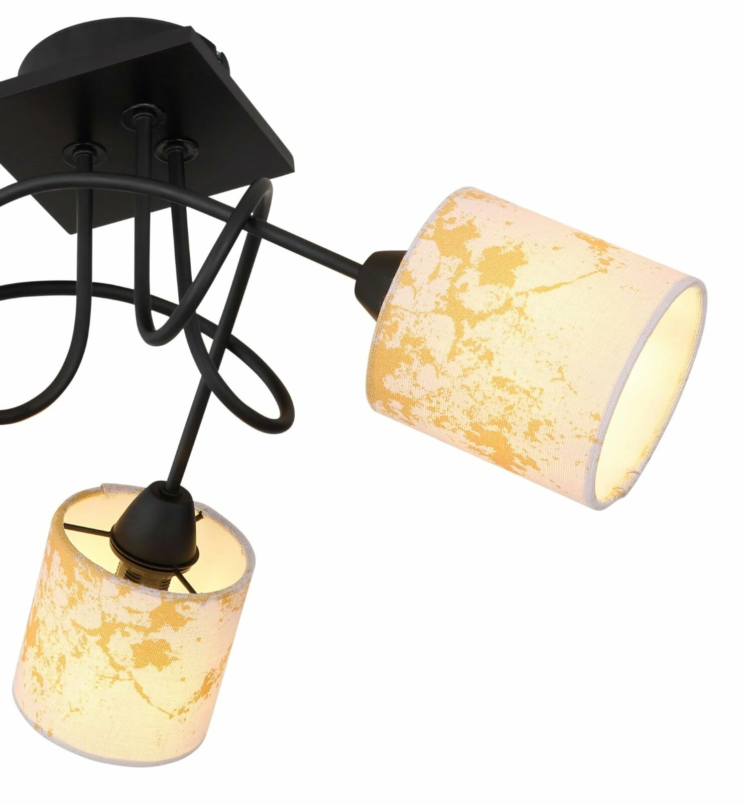 Deckenlampe - schwarz-gold - 46 cm breit – Bild 3