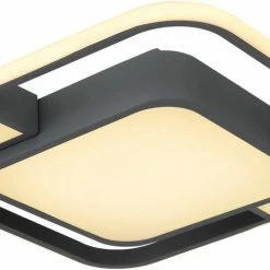 LED-Deckenleuchte - graphit-weiß - quadratisch