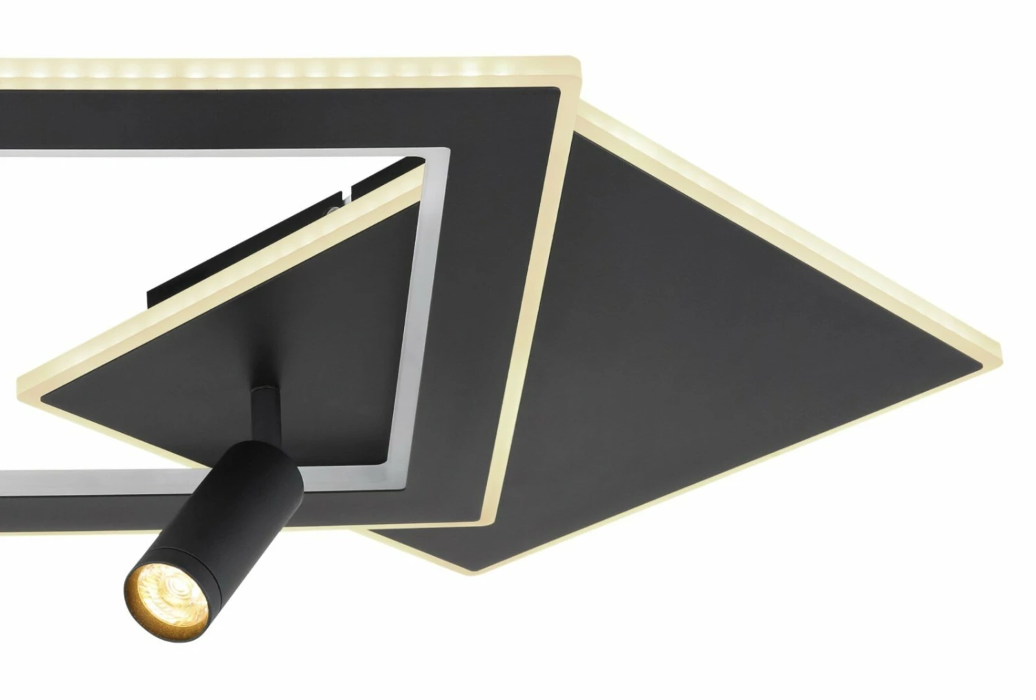 RGB-LED-Deckenleuchte - schwarz matt - opal - quadratisch – Bild 3