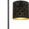 Tischlampe - schwarz-gold - Metall - 48 cm hoch